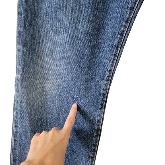 Selvedge Levi Button Fly MADE IN USA 100% Cotton Original Jeans Women's W28 L30 - Picture 14 of 16